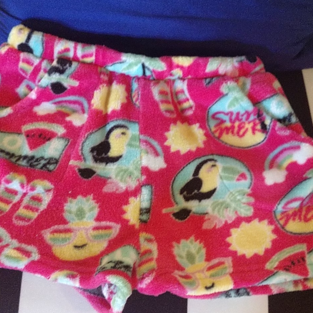 Candy Pink Tropic Summer PJ shorts 14/16 pink